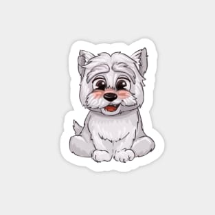 Funny Puppy Westie Smiling Sticker